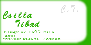 csilla tibad business card